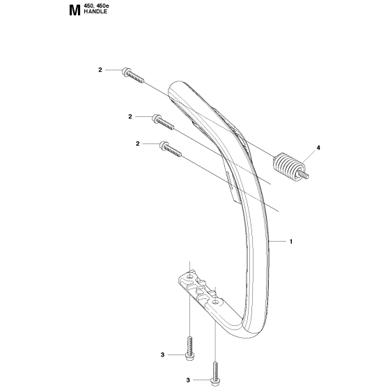 Handle Assembly for Husqvarna 450e