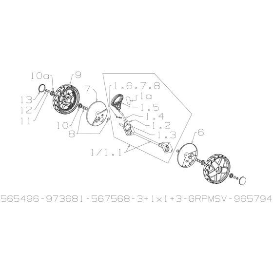 Wheel Assembly for Masport 450ST