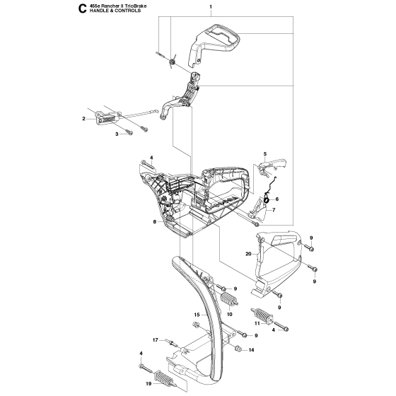 Handle & Controls for Husqvarna 455e