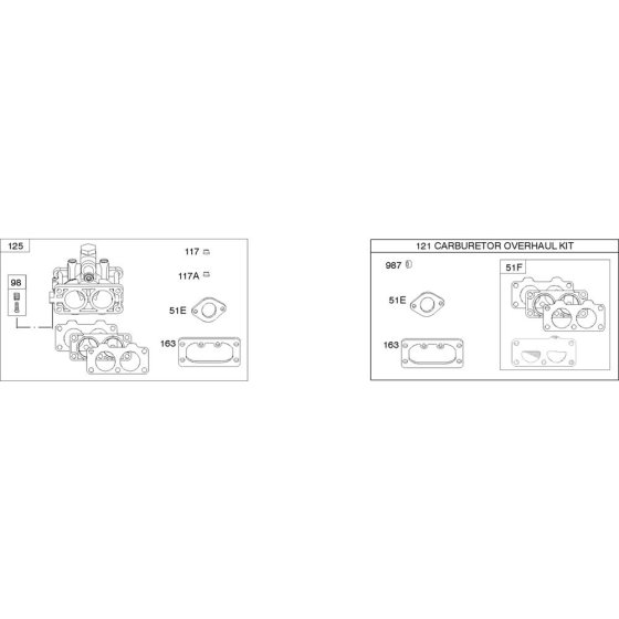 Carburettor Assembly for Briggs