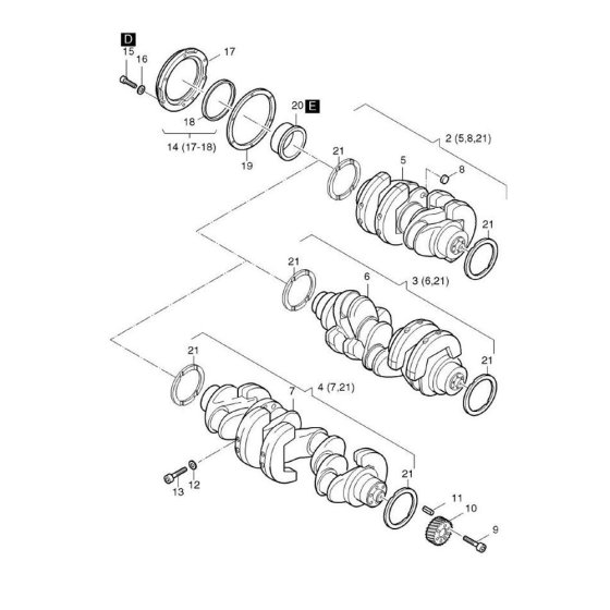 Crankshaft Assembly for Hatz 4L40