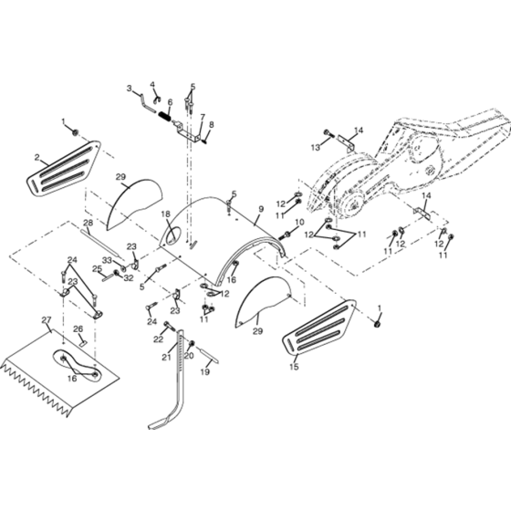 Tine Shield Assembly for Husqvarna