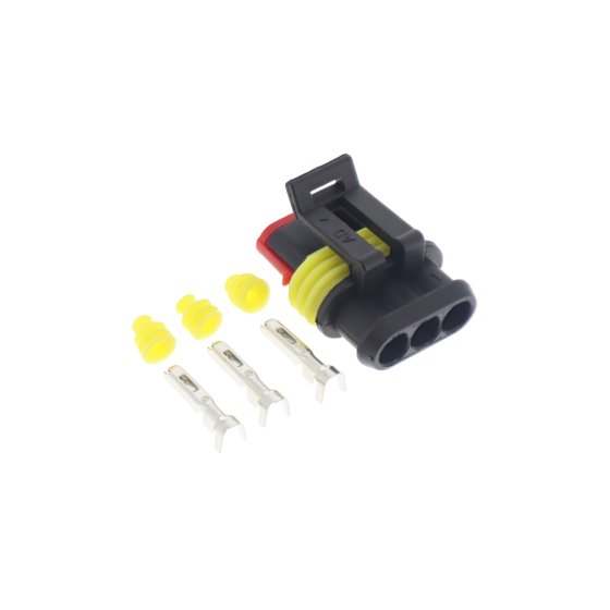 3-Way Superseal Female Connector 24V DC - 14A Max