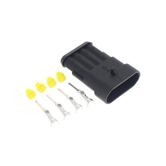 4-Way Superseal Male Connector 24V DC 14A Rated Current