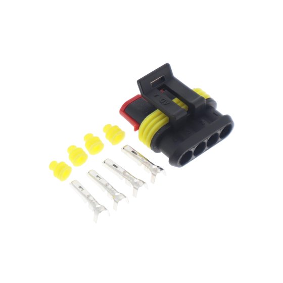 4-Way Superseal Female Connector 24V DC Max 14A Rated Current