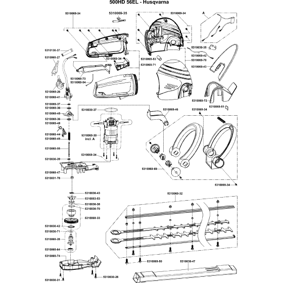 Husqvarna 500 HD56 EL Assembly