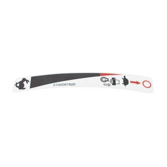 Label Throttle for Wacker Part - OEM No. 5100067820