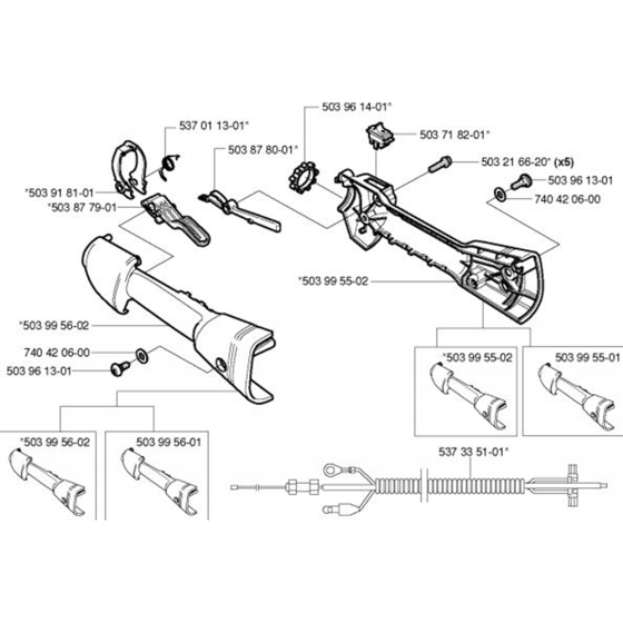 Handle & Controls for Husqvarna