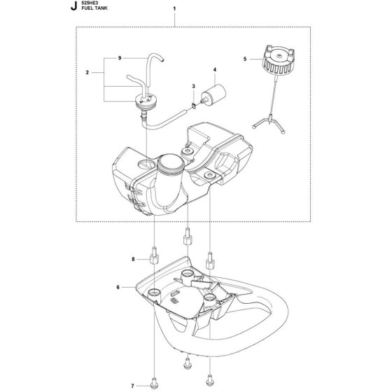Fuel Tank Assembly for 525HE3