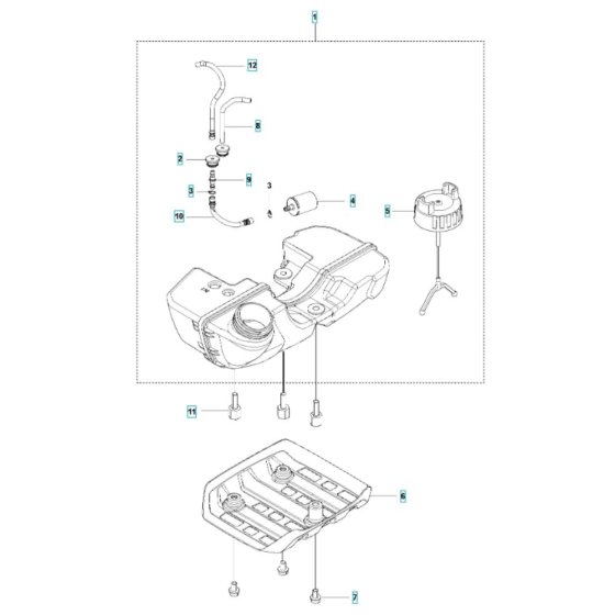 Fuel Tank Assembly for Husqvarna