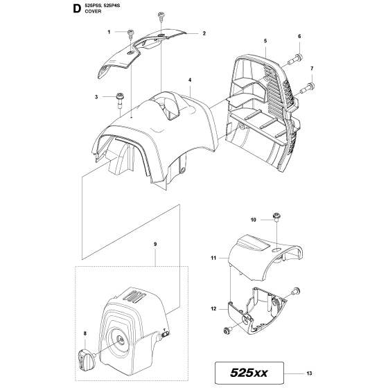 Cover Assembly for Husqvarna 525P5S