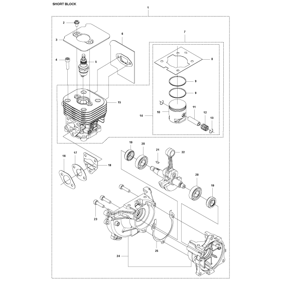 Short Block for Husqvarna 525PT5S