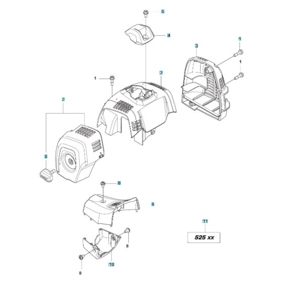 Cover Assembly for Husqvarna 525RX