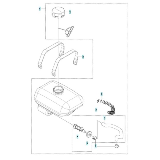 Fuel Tank Assembly for Husqvarna