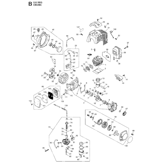 Engine Assembly for Husqvarna