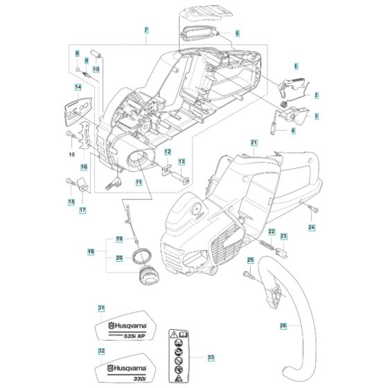 Crankcase for Husqvarna 535i XP