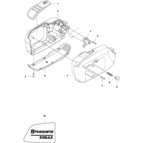 Housing-1 for Husqvarna 536 LiLX