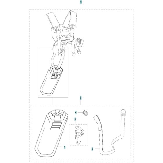 Harness for Husqvarna 536LiR