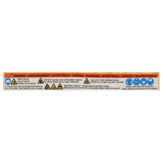 Decal - Warning for Husqvarna FS410 D, FS413 Floor Saws - 542 19 06-38