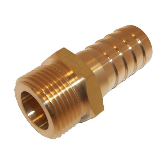 Brass 1/4" Male BSP Thread to 3/8" Hose Tail