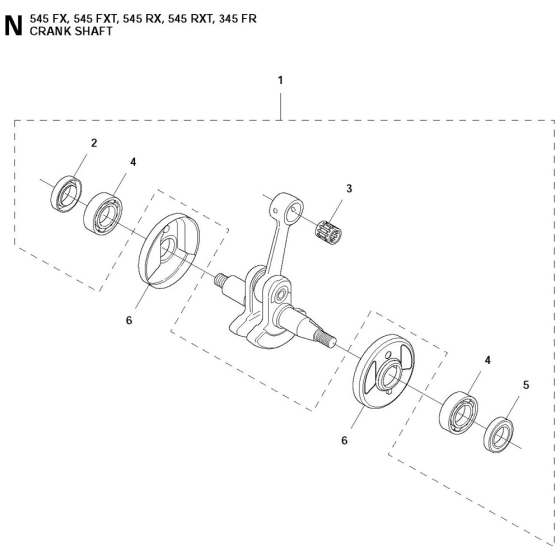 Crankshaft Assembly for 545FXt