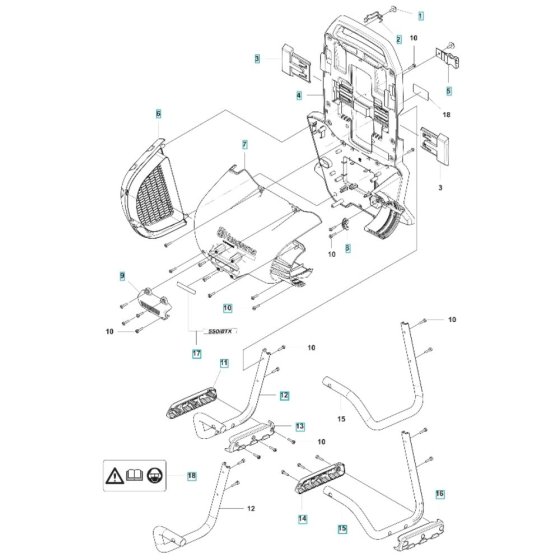 Housing for Husqvarna 550iBTX