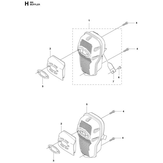 Muffler Assembly for 555FXt