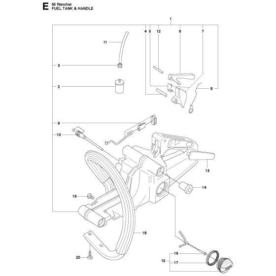 Fuel Tank & Handle Assembly