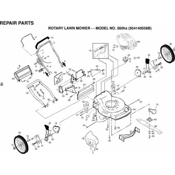 Repair Parts for Husqvarna 560