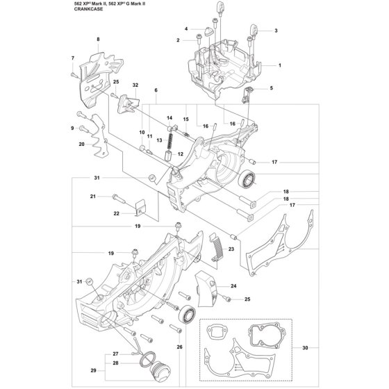 Crankcase Assembly for 562XP Mark II
