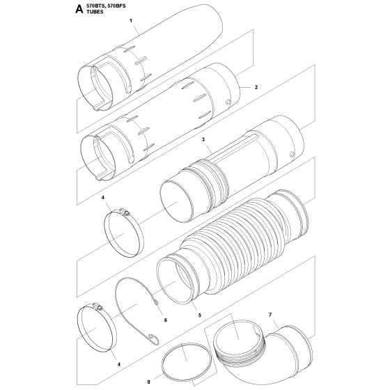 Tube Assembly for Husqvarna 570BFS