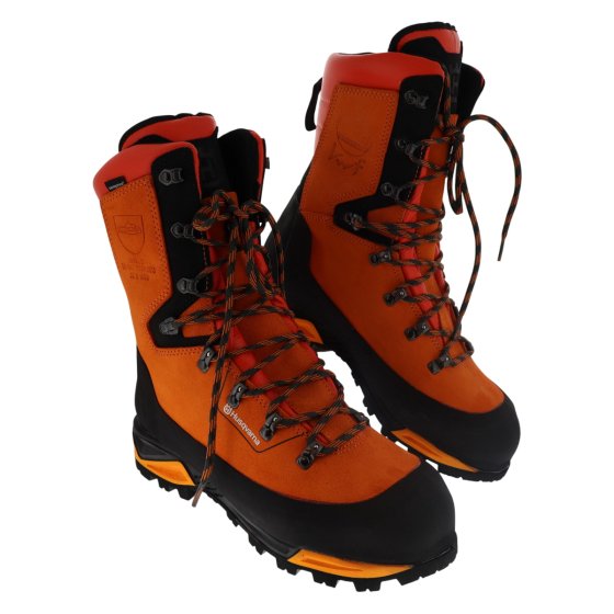 UK 8 Leather Chainsaw Boots with Steel Toecap and Waterproof Sympatex Material