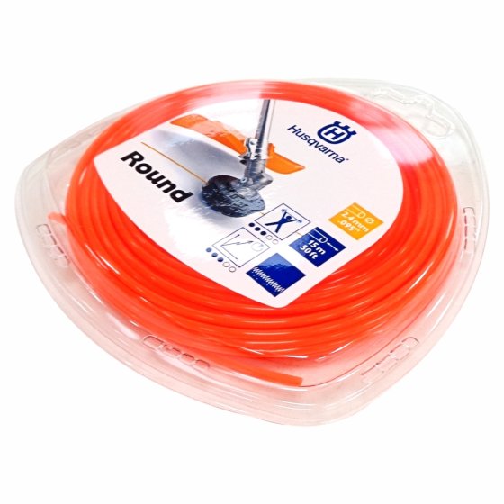 Husqvarna Round Trimmer Line Dia. 2.4mm x 15m, Orange (donut) - 597 66 88 20