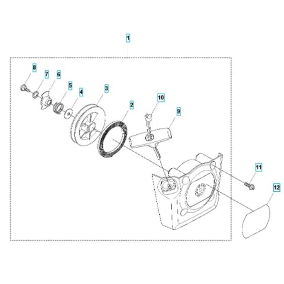 Starter Assembly for Husqvarna Blower
