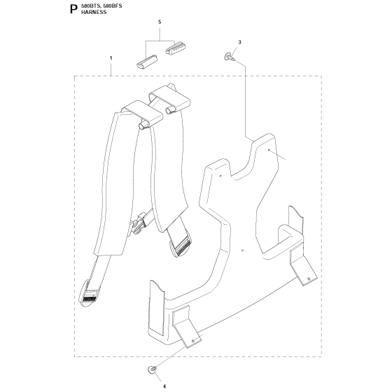 Harness Assembly for Husqvarna 580BTS