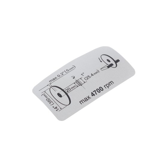Decal for Husqvarna K1270 I Disc Cutter - OEM No. 581 11 77-06