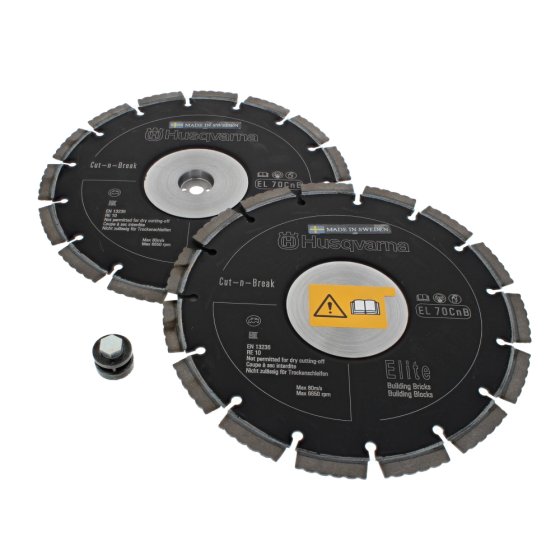 EL70CnB Diamond Blade Set fits Husqvarna K4000 Cut-n-Break Disc Cutter - OEM No. 597 80 83-01