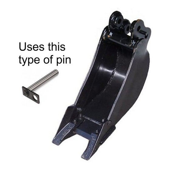 6" Bucket c/w Teeth for JCB 8008 (Pin Fixing) Micro Excavators Replaces 980/A0326