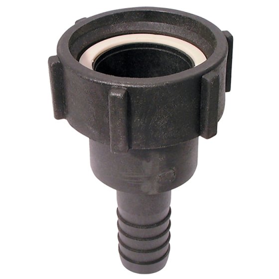 Swivel Hose Tail Coupler for IBC Containers - S60x6 Female to Suit 1" Hose