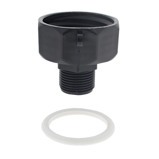 Swivel Hose Tail Coupler for IBC Containers - S60x6 Female to 1" BSP