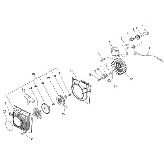 Starter & Magneto for Shindaiwa 600SX