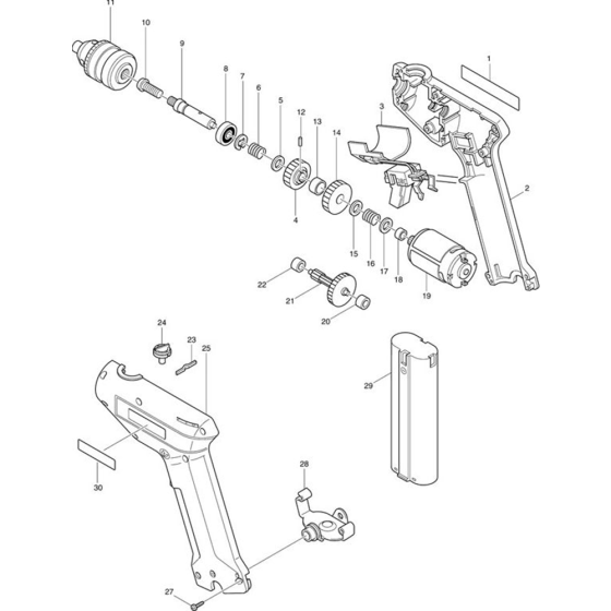 Makita 6172D Drill Driver Assembly