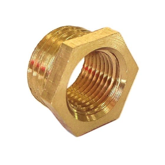 Brass Reducing Bush - 1/4" BSP Male to 1/8" BSP Female
