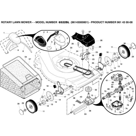Drive for Husqvarna 6522 SL