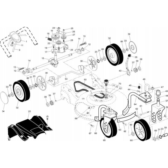 Drive for Husqvarna 7021 RC