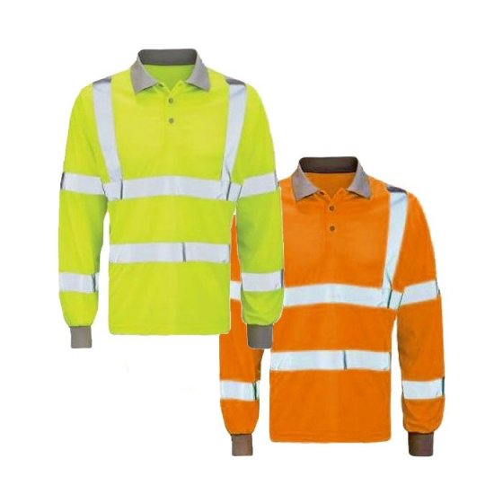 High Vis Long Sleeve Polo