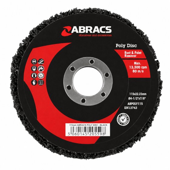 115mm Polishing Disc for Abracs Angle Grinders - Rust and Paint Removal