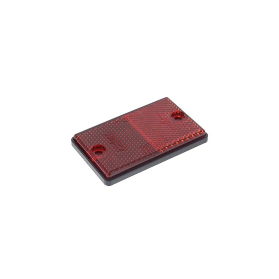 Rear Red Self-Adhesive Reflector, 77 x 46mm, With 59mm Mounting Centres