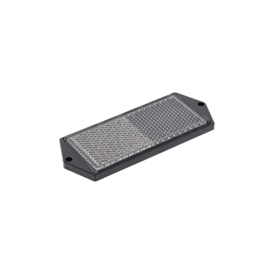 Clear Reflector 125 x 5mm - EU Approved c/w Mounting Holes On Base