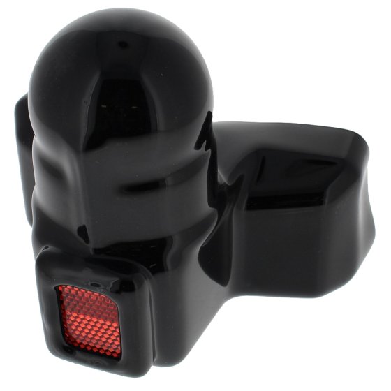 Black PVC Towball Cover with Rectangular Red Reflector fits 50mm Ball